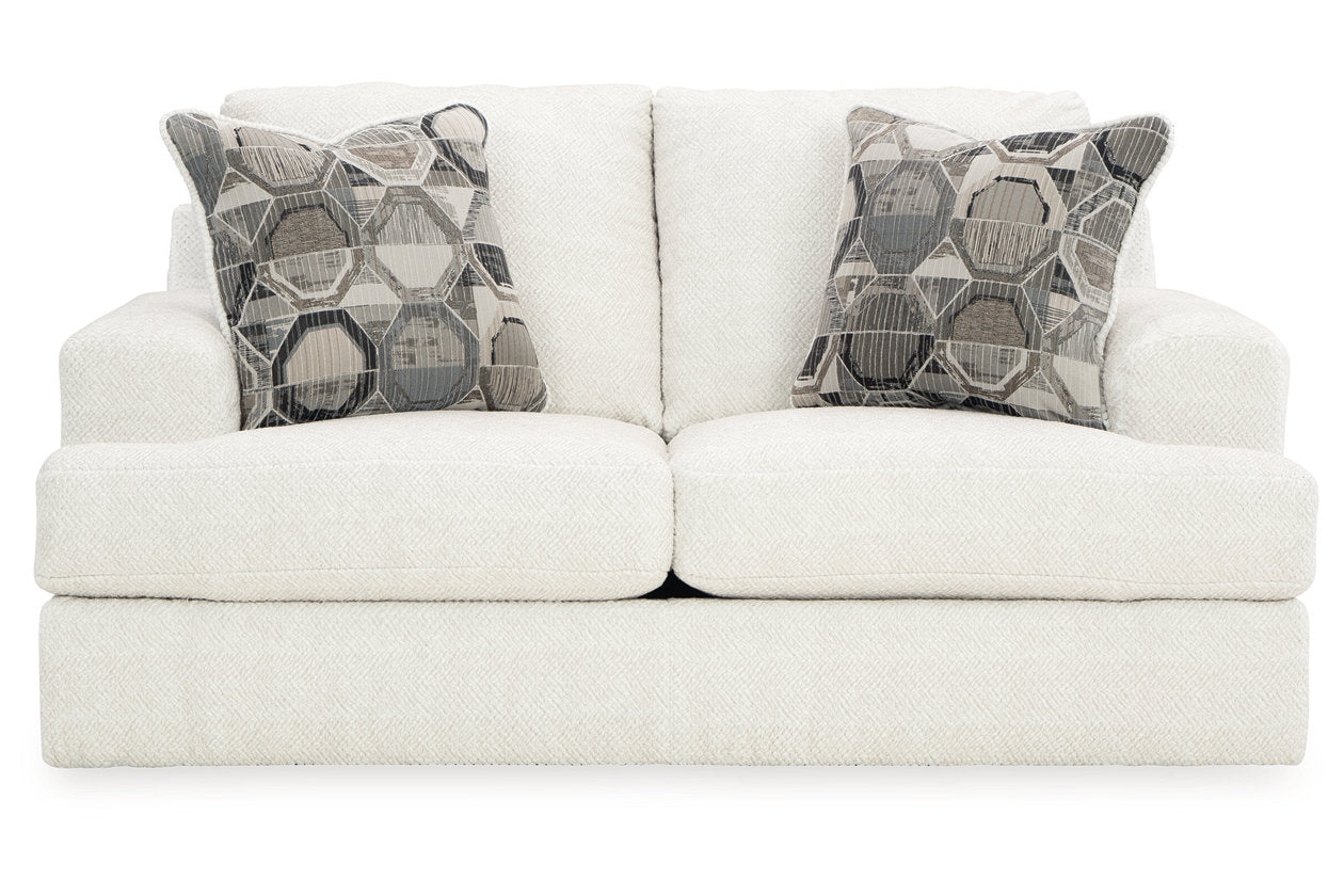 Karinne Linen Loveseat and Chair - Ashley - Luna Furniture