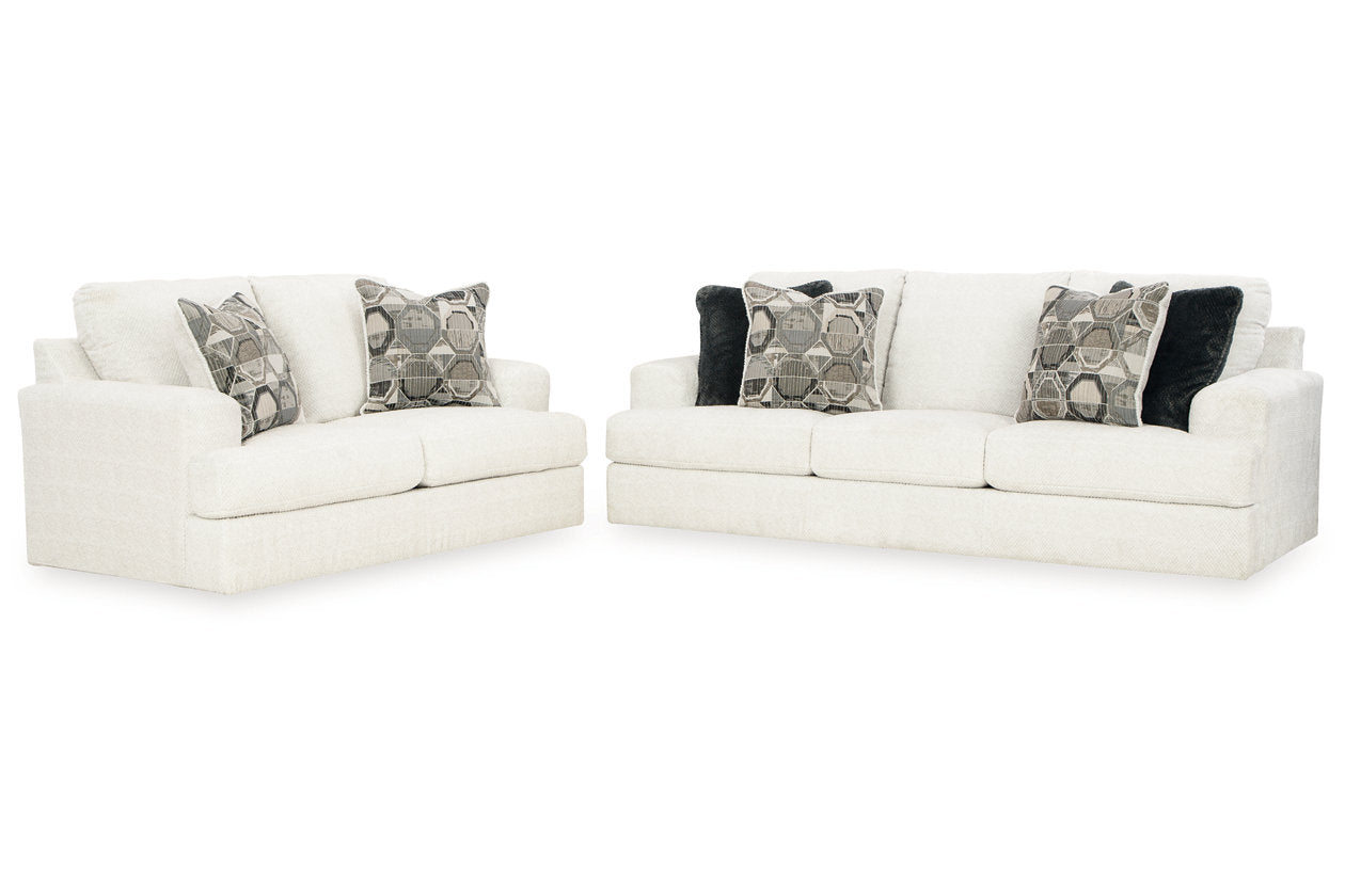 Karinne Linen Sofa and Loveseat - Ashley - Luna Furniture