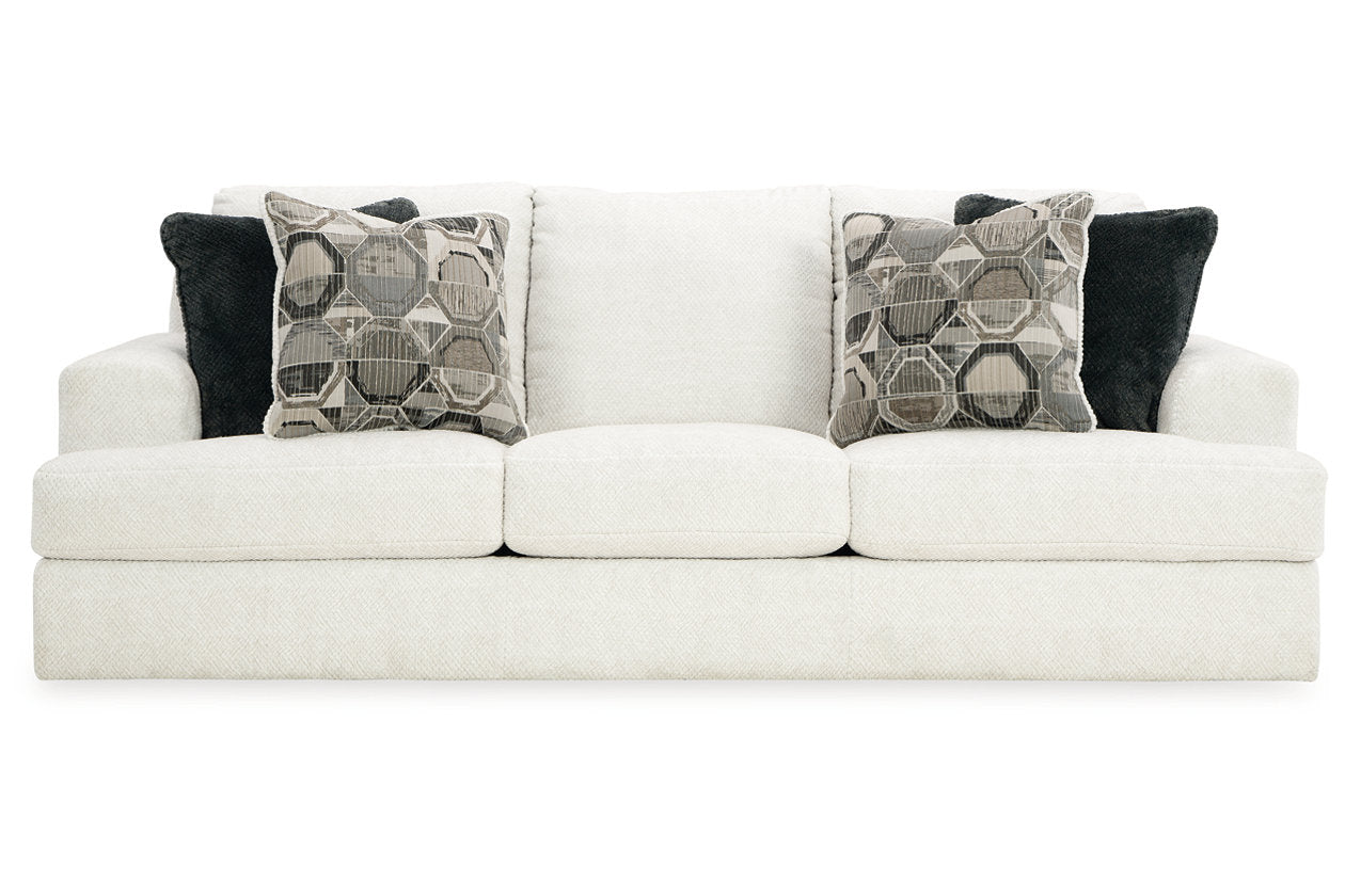 Karinne Linen Sofa, Loveseat, Oversized Chair and Ottoman - Ashley - Luna Furniture