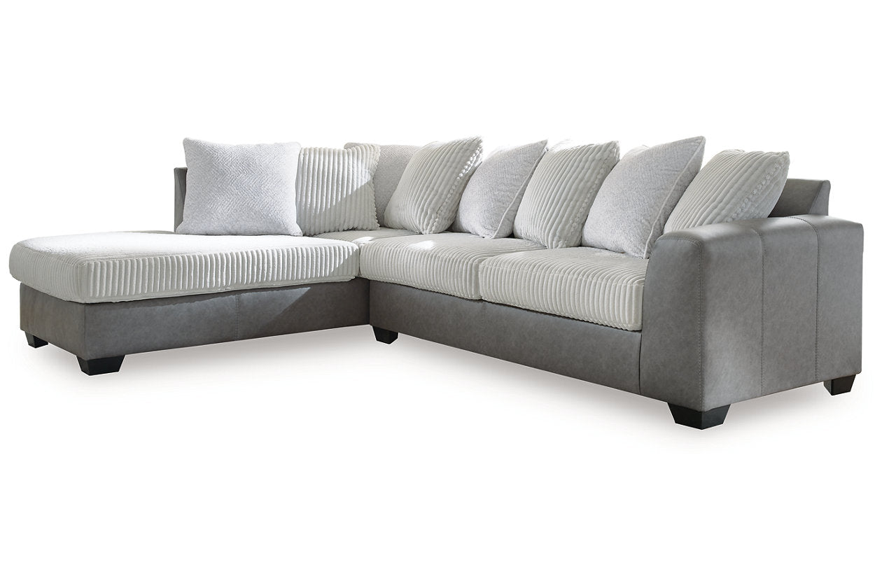 Clairette Court Alloy 2-Piece Sectional with Chaise - Ashley - Luna Furniture