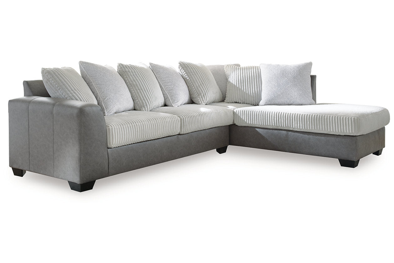 Clairette Court Alloy 2-Piece Sectional with Chaise - Ashley - Luna Furniture