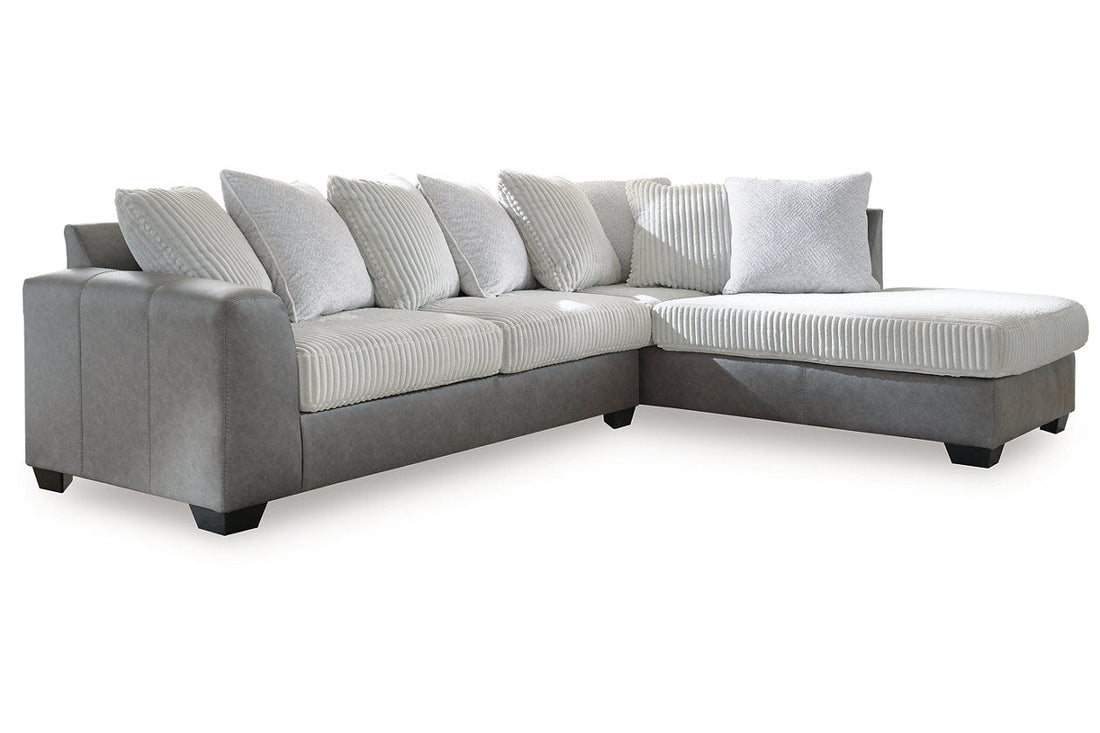 Clairette Court Alloy 2-Piece Sectional with Chaise - Ashley - Luna Furniture