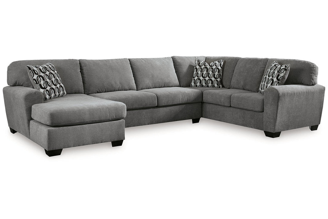Birkdale Court Gray 3-Piece Sectional with Chaise - Ashley - Luna Furniture