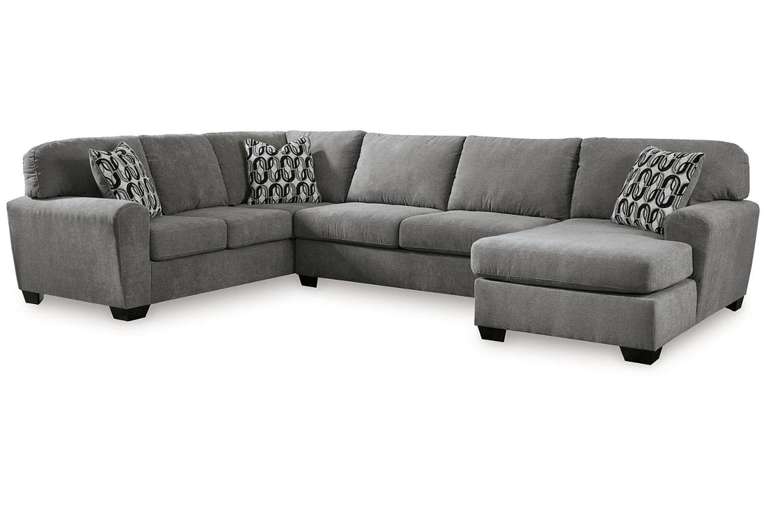 Birkdale Court Gray 3-Piece Sectional with Chaise - Ashley - Luna Furniture