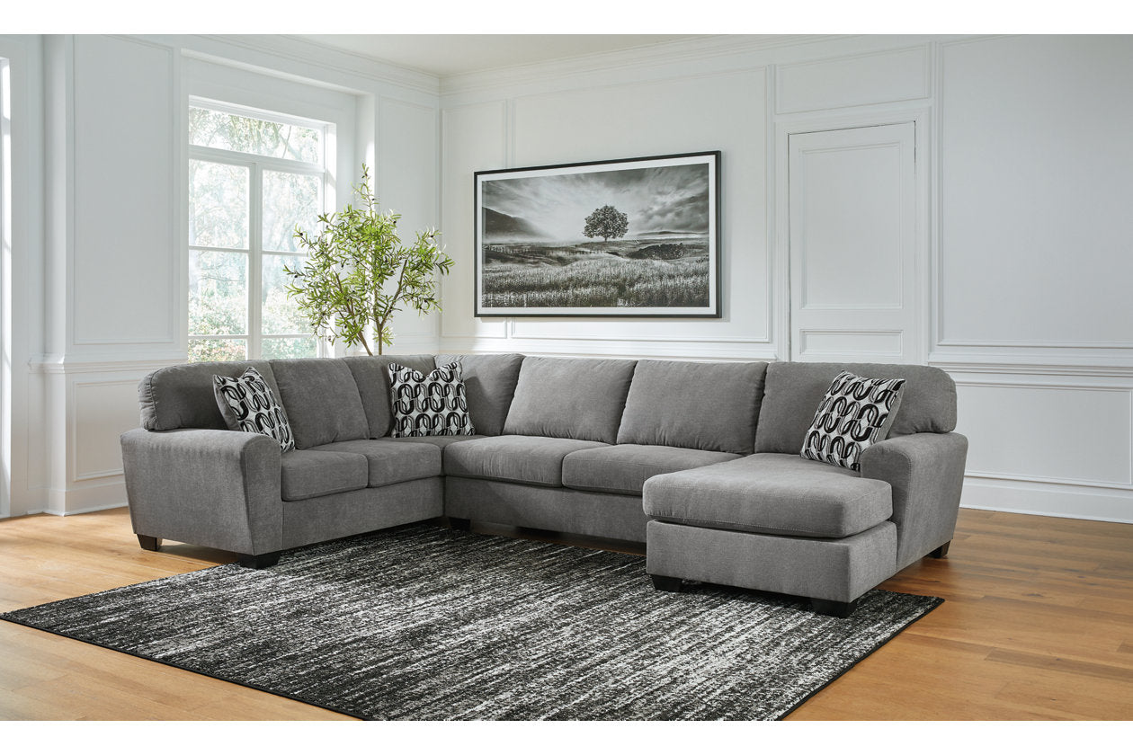 Birkdale Court Gray 3-Piece Sectional with Chaise - Ashley - Luna Furniture
