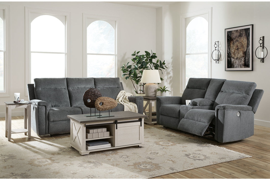 Barnsana Gravel Power Reclining Living Room Set - Ashley - Luna Furniture
