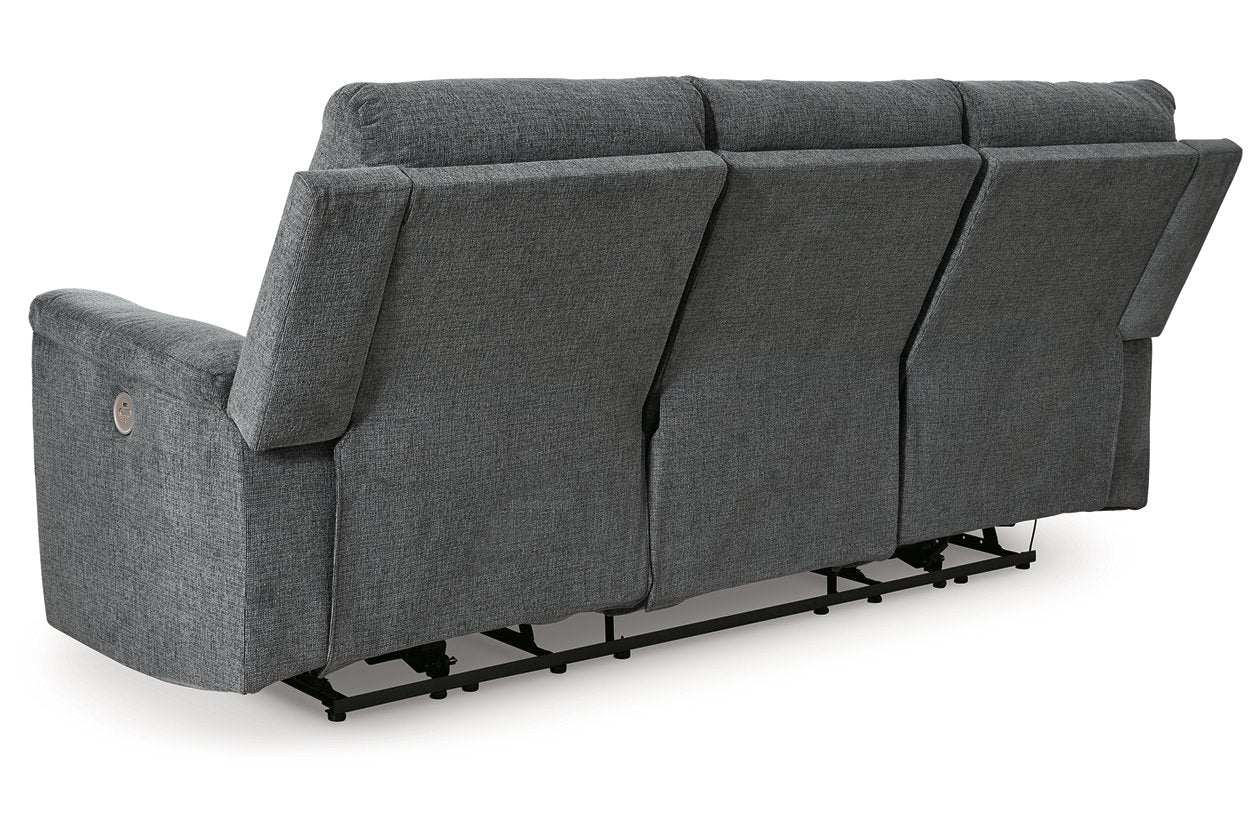 Barnsana Gravel Power Reclining Sofa, Loveseat and Recliner - Ashley - Luna Furniture