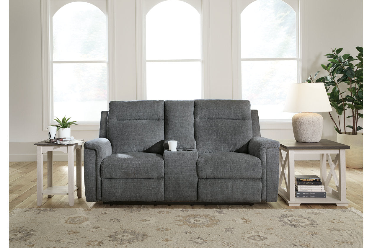 Barnsana Gravel Power Reclining Sofa, Loveseat and Recliner - Ashley - Luna Furniture