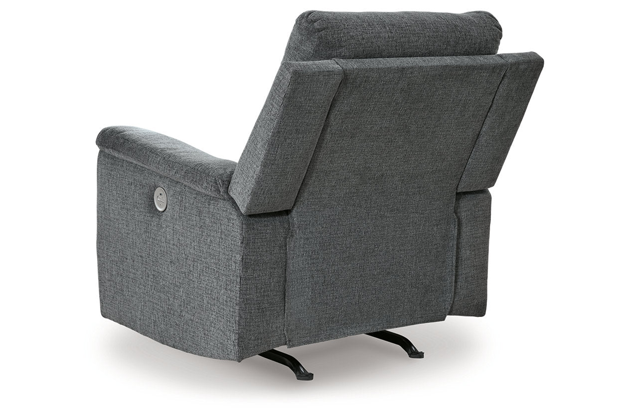 Barnsana Gravel Power Reclining Sofa, Loveseat and Recliner - Ashley - Luna Furniture