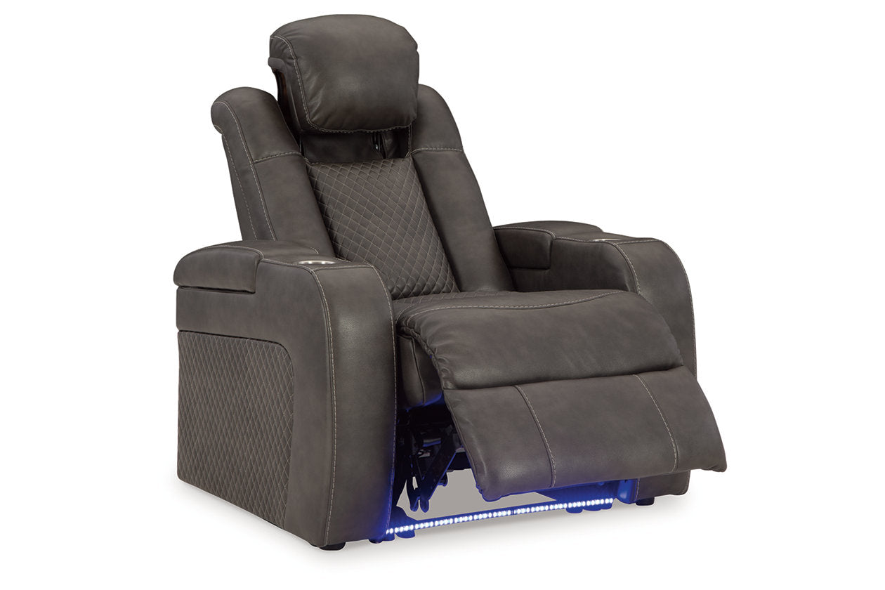 Fyne-Dyme Shadow Power Reclining Sofa, Loveseat and Recliner - Ashley - Luna Furniture