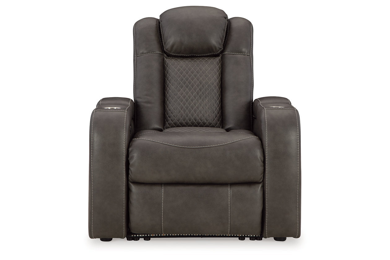 Fyne-Dyme Shadow Power Reclining Sofa, Loveseat and Recliner - Ashley - Luna Furniture