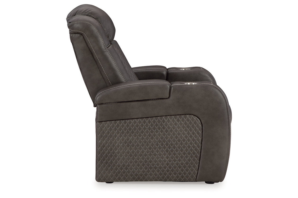 Fyne-Dyme Shadow Power Reclining Sofa, Loveseat and Recliner - Ashley - Luna Furniture