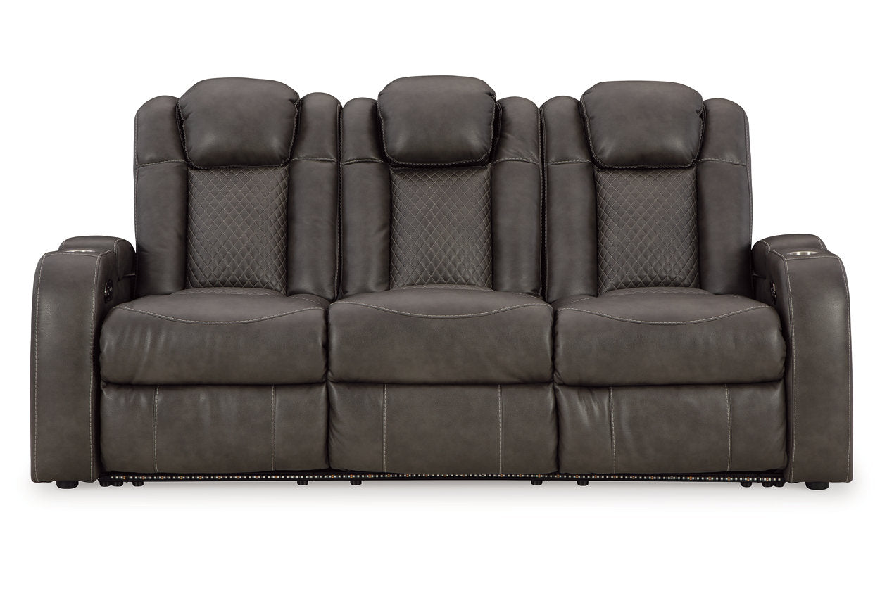 Fyne-Dyme Shadow Power Reclining Sofa, Loveseat and Recliner - Ashley - Luna Furniture