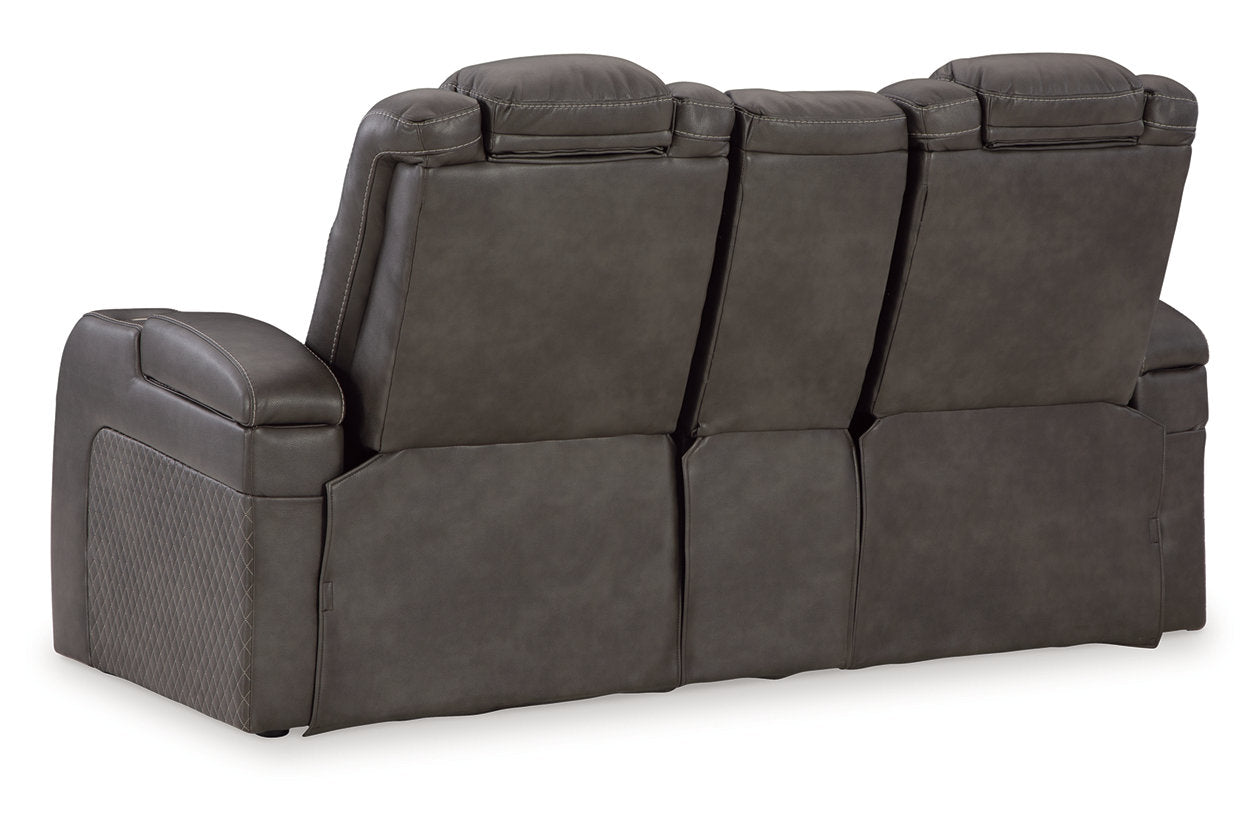 Fyne-Dyme Shadow Power Reclining Sofa, Loveseat and Recliner - Ashley - Luna Furniture