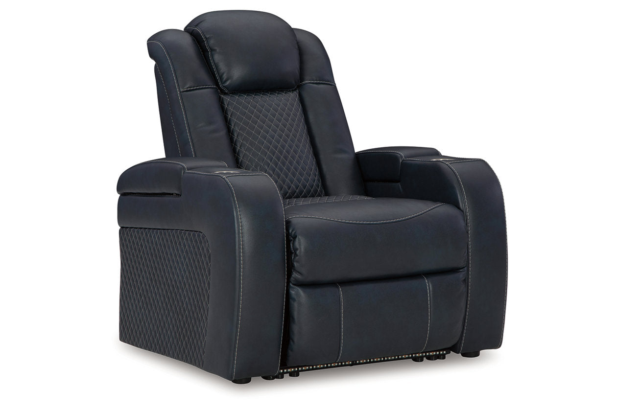 Fyne-Dyme Sapphire Power Reclining Sofa, Loveseat and Recliner - Ashley - Luna Furniture