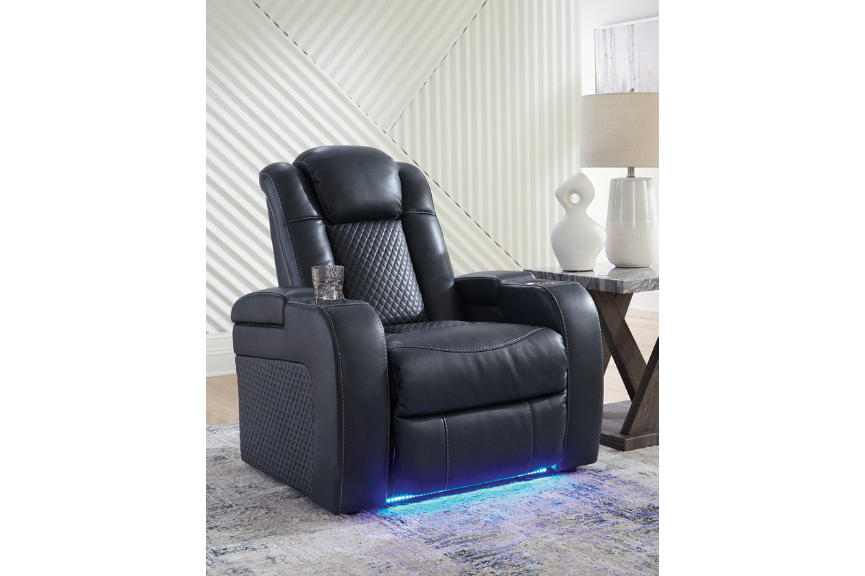 Fyne-Dyme Sapphire Power Reclining Sofa, Loveseat and Recliner - Ashley - Luna Furniture