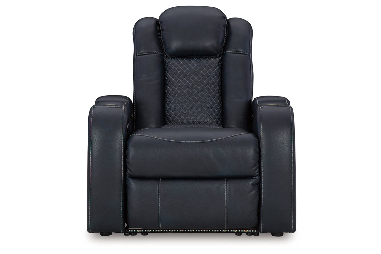 Fyne-Dyme Sapphire Power Reclining Sofa, Loveseat and Recliner - Ashley - Luna Furniture
