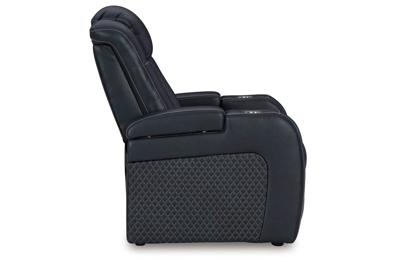 Fyne-Dyme Sapphire Power Reclining Sofa, Loveseat and Recliner - Ashley - Luna Furniture