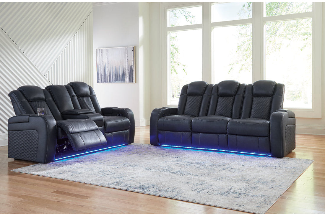 Fyne-Dyme Sapphire Power Reclining Living Room Set - Ashley - Luna Furniture