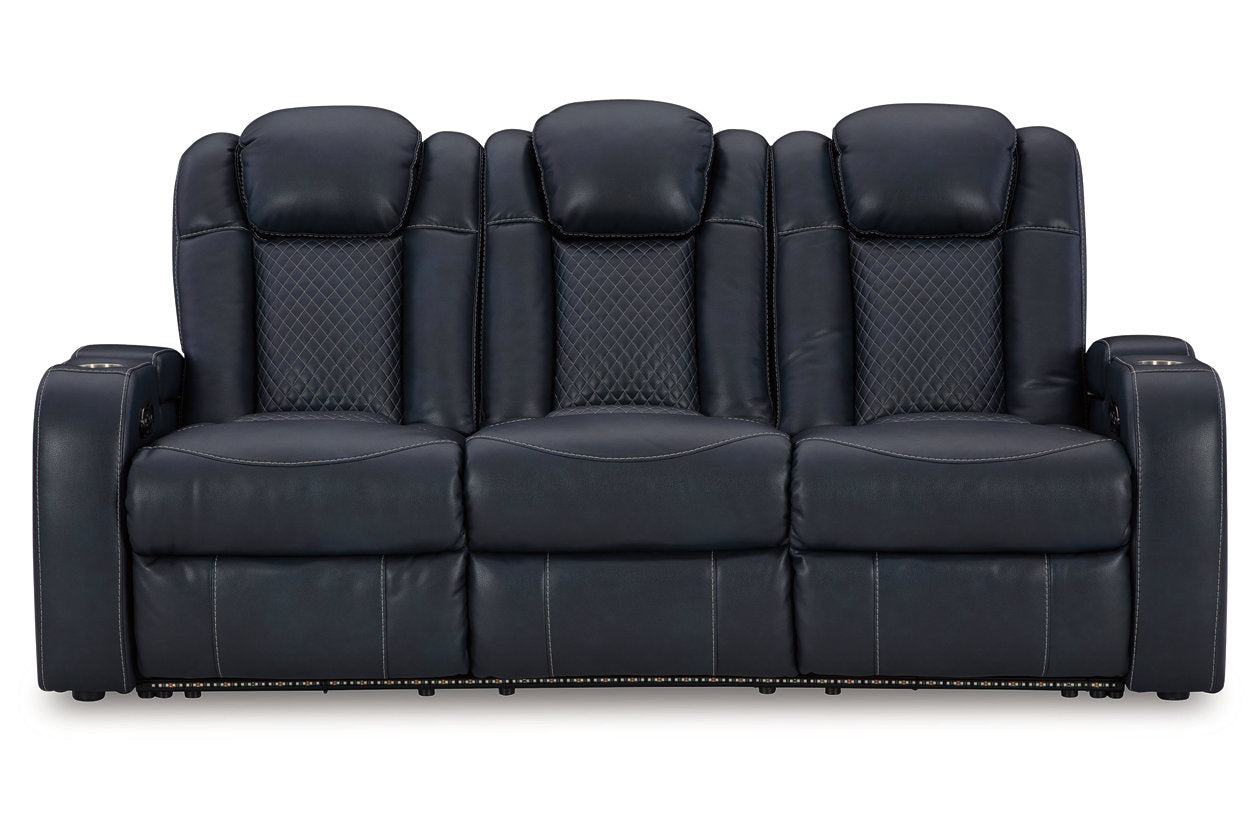 Fyne-Dyme Sapphire Power Reclining Sofa, Loveseat and Recliner - Ashley - Luna Furniture