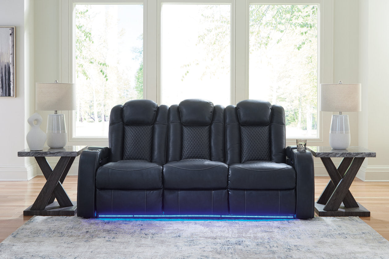 Fyne-Dyme Sapphire Power Reclining Sofa, Loveseat and Recliner - Ashley - Luna Furniture