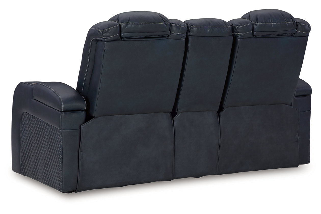 Fyne-Dyme Sapphire Power Reclining Sofa, Loveseat and Recliner - Ashley - Luna Furniture