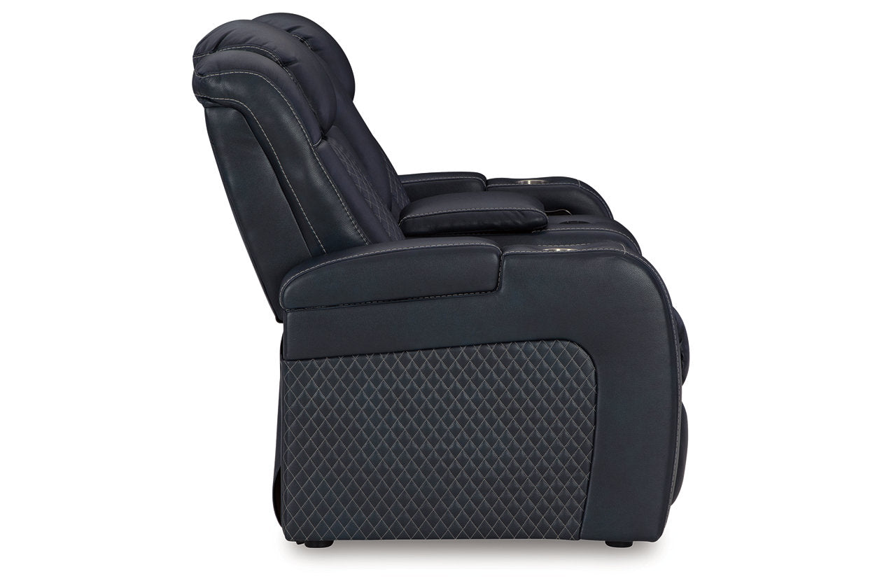 Fyne-Dyme Sapphire Power Reclining Sofa, Loveseat and Recliner - Ashley - Luna Furniture
