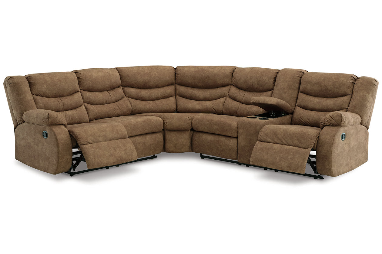 Partymate Brindle 2-Piece Reclining Sectional - Ashley - Luna Furniture