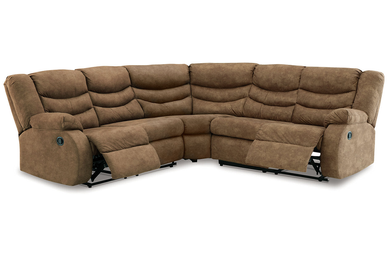 Partymate Brindle 2-Piece Reclining Sectional - Ashley - Luna Furniture