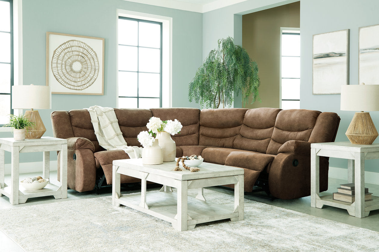 Partymate Brindle 2-Piece Reclining Sectional - Ashley - Luna Furniture