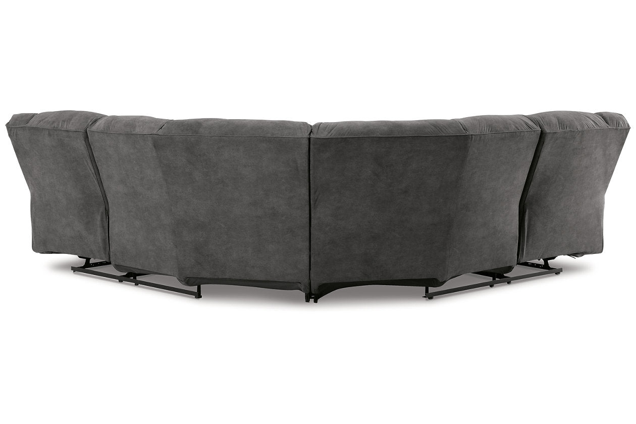 Partymate Slate 2-Piece Reclining Sectional - Ashley - Luna Furniture