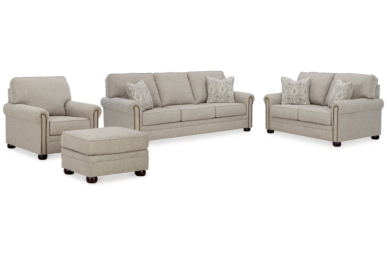 Gaelon Dune Sofa, Loveseat, Chair and Ottoman - Ashley - Luna Furniture