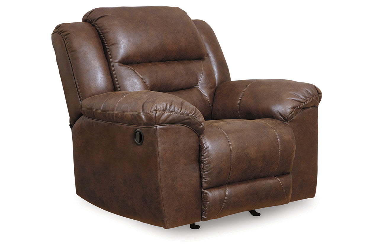 Stoneland Chocolate Reclining Sofa, Loveseat and Recliner - Ashley - Luna Furniture