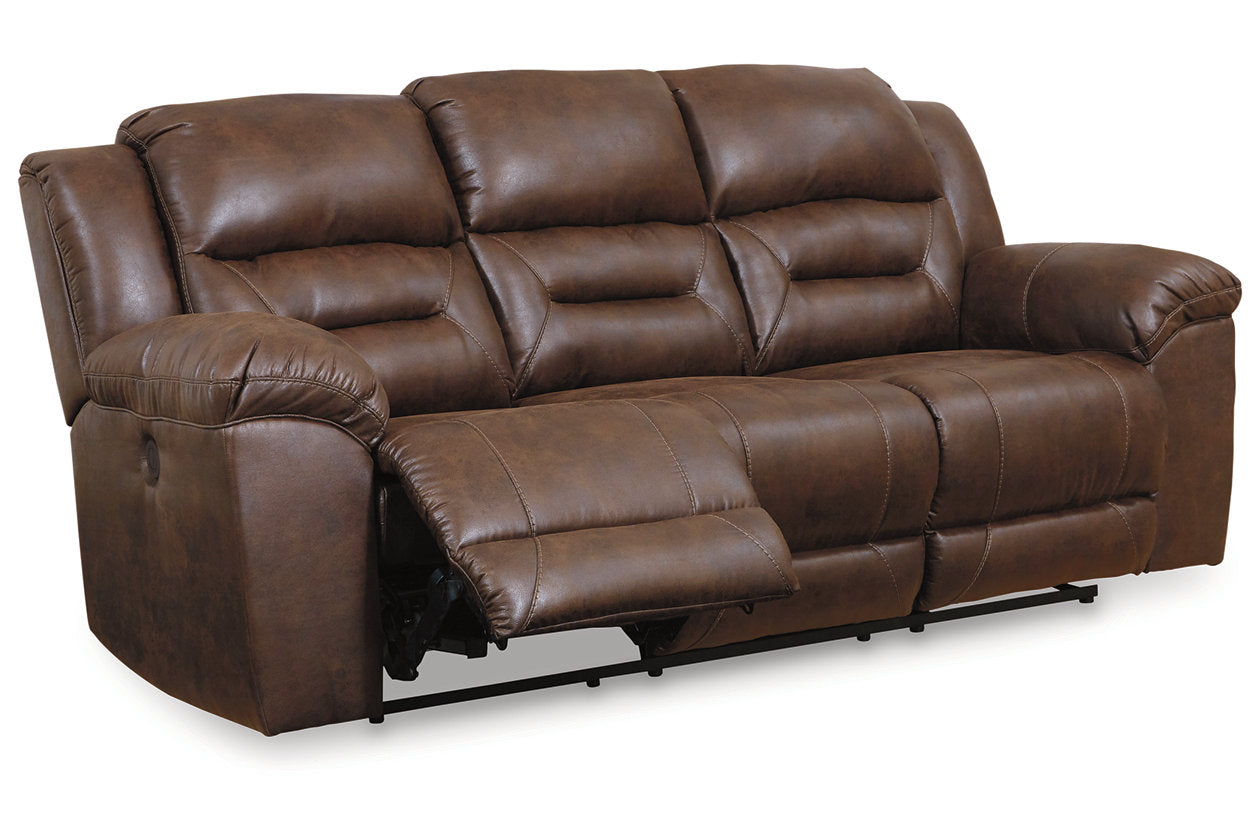 Stoneland Chocolate Power Reclining Sofa, Loveseat and Recliner - Ashley - Luna Furniture