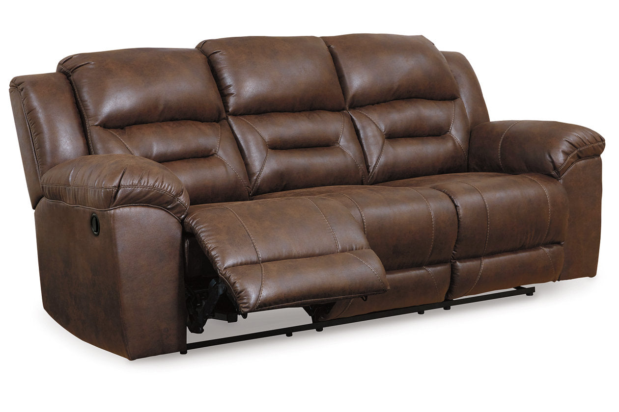 Stoneland Chocolate Reclining Sofa and Loveseat - Ashley - Luna Furniture