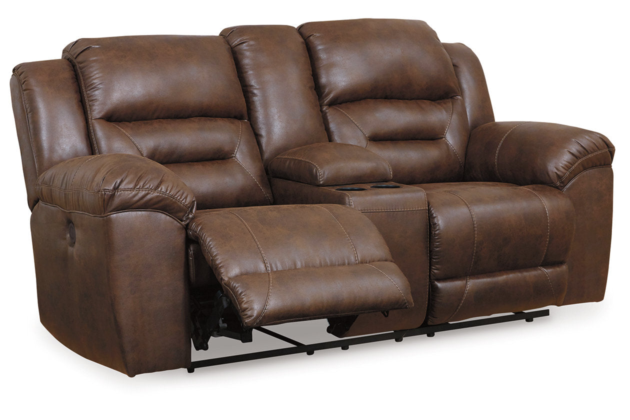 Stoneland Chocolate Power Reclining Sofa and Loveseat - Ashley - Luna Furniture