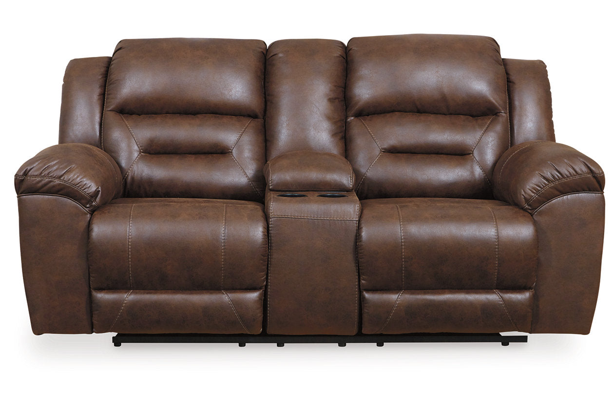 Stoneland Chocolate Power Reclining Sofa, Loveseat and Recliner - Ashley - Luna Furniture