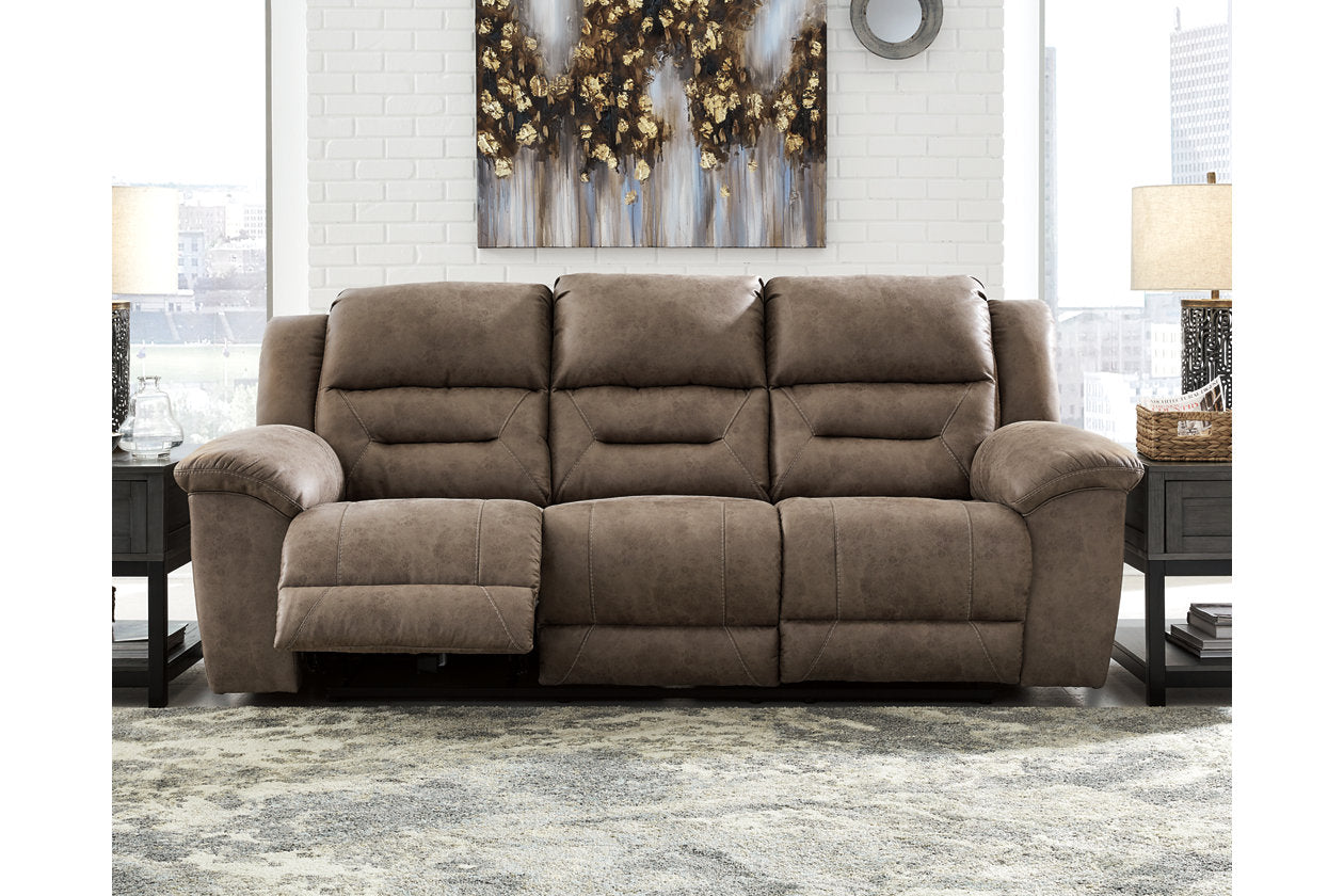 Stoneland Fossil Power Reclining Sofa, Loveseat and Recliner - Ashley - Luna Furniture