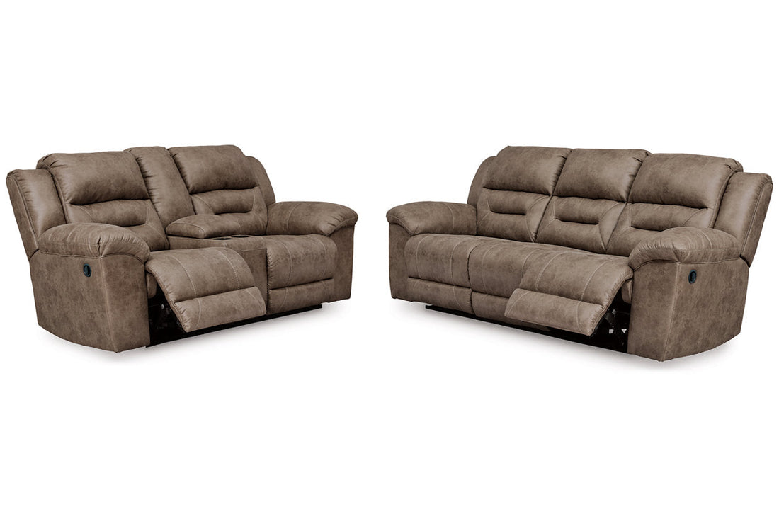 Stoneland Fossil Reclining Sofa and Power Reclining Loveseat - Ashley - Luna Furniture