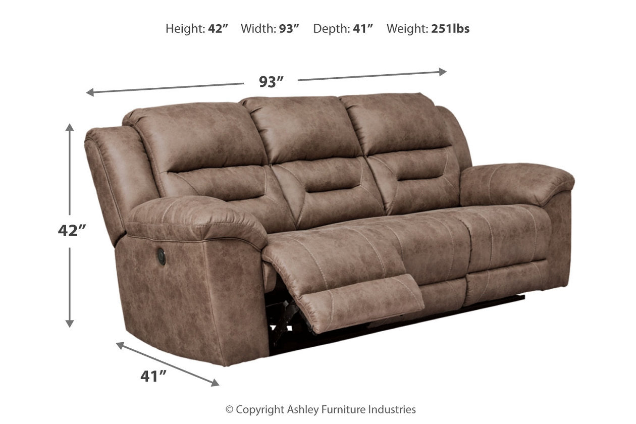 Stoneland Fossil Power Reclining Sofa, Loveseat and Recliner - Ashley - Luna Furniture