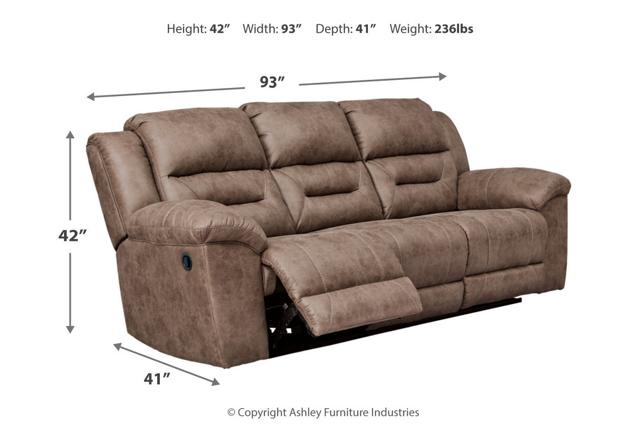 Stoneland Fossil Reclining Sofa and Power Reclining Loveseat - Ashley - Luna Furniture