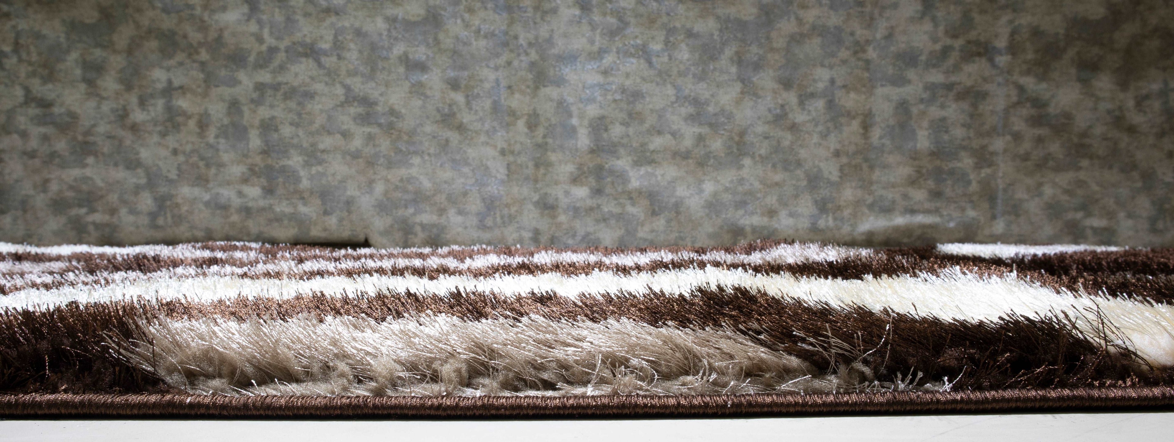 3D Shaggy BROWN Area Rug - 3D444 - 3D444-BRW-57 - Bien Home Furniture & Electronics