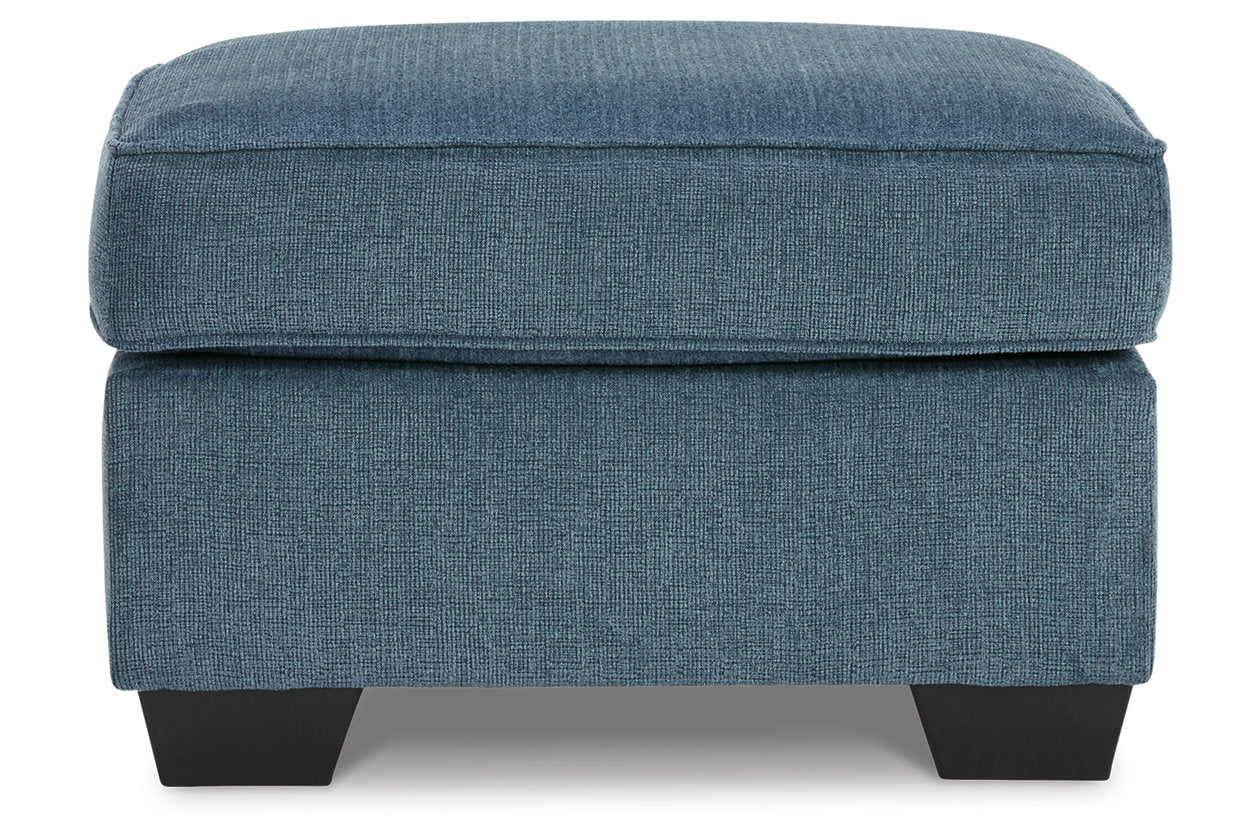 Cashton Blue Sofa, Loveseat, Chair and Ottoman - Ashley - Luna Furniture