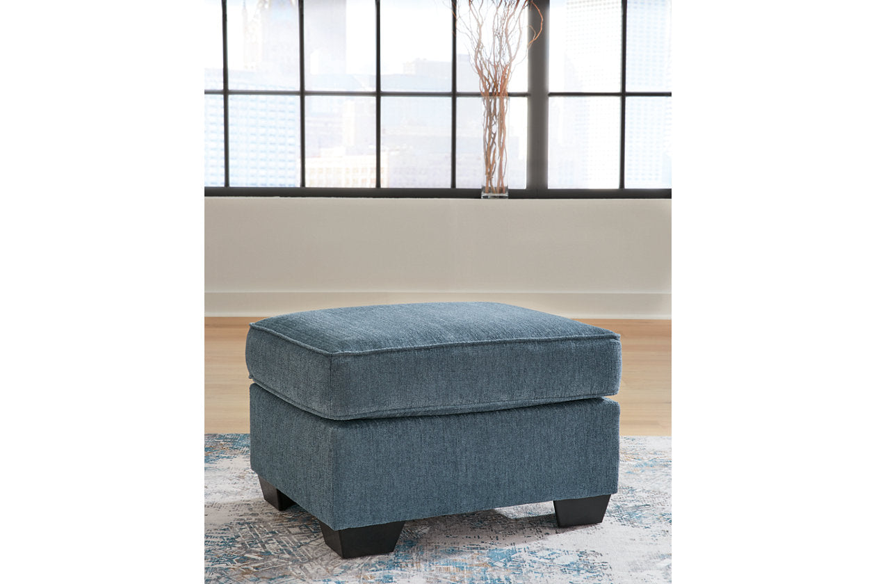 Cashton Blue Sofa, Loveseat, Chair and Ottoman - Ashley - Luna Furniture