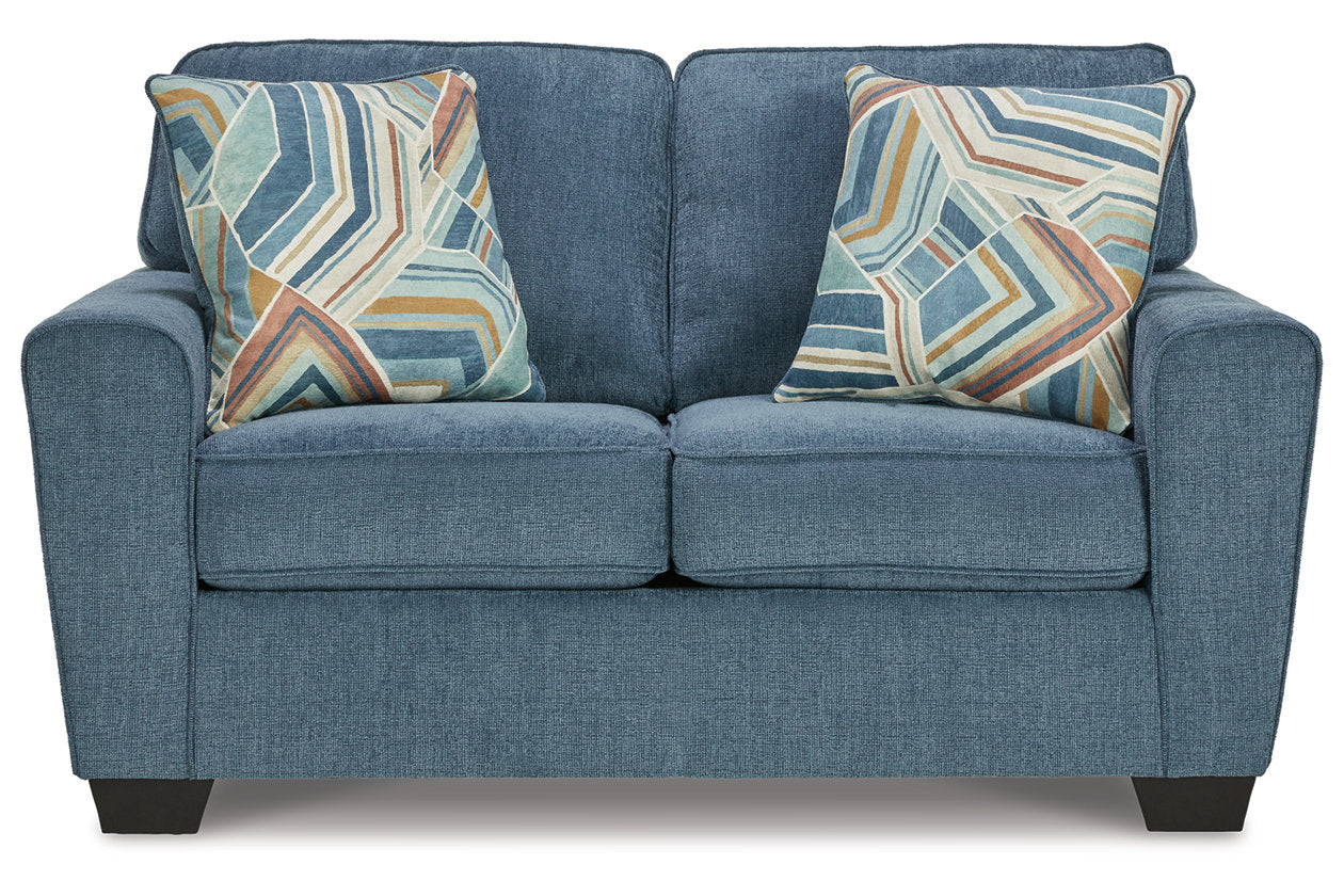 Cashton Blue Sofa and Loveseat - Ashley - Luna Furniture