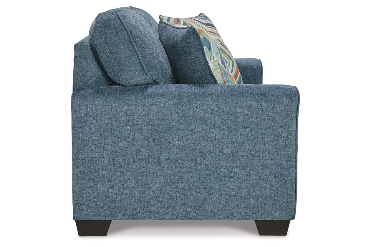 Cashton Blue Sofa and Loveseat - Ashley - Luna Furniture