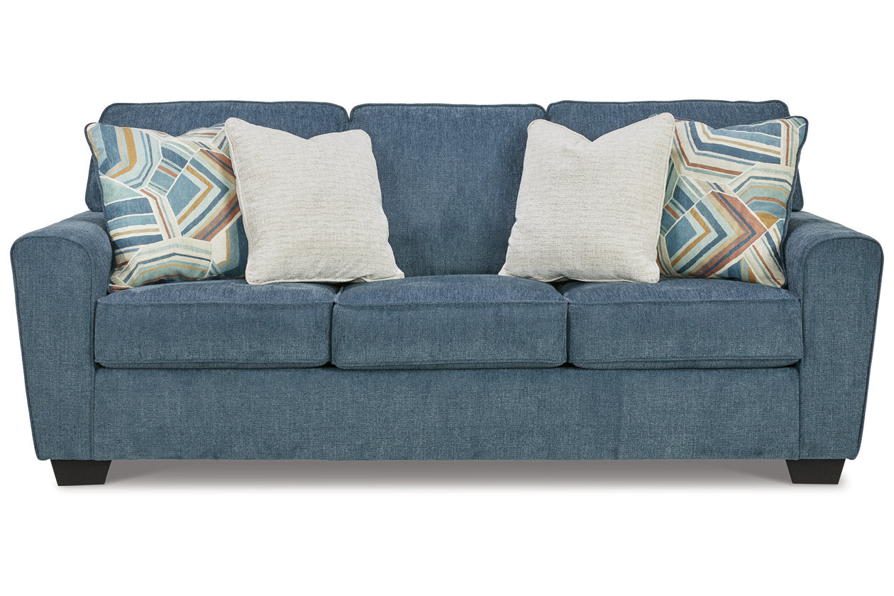 Cashton Blue Sofa, Loveseat, Chair and Ottoman - Ashley - Luna Furniture