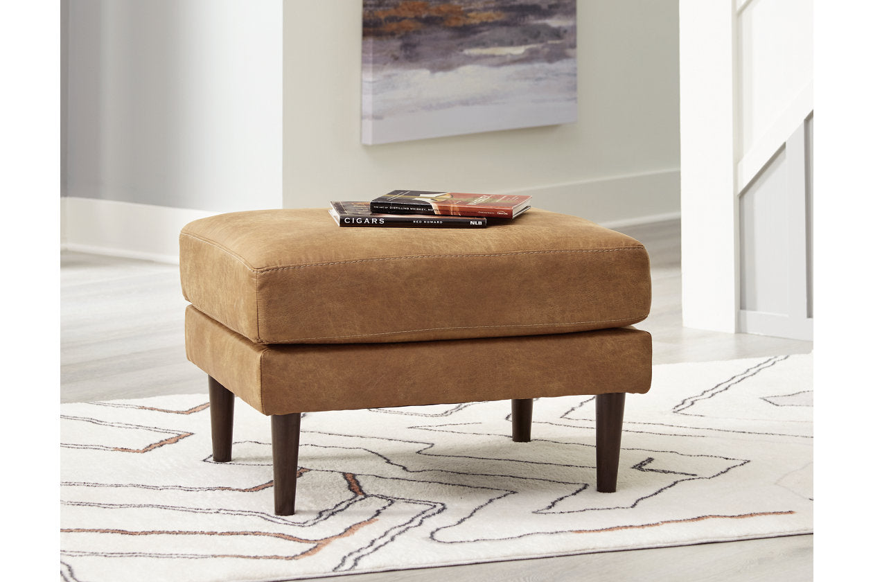 Telora Caramel Sofa, Loveseat, Chair and Ottoman - Ashley - Luna Furniture