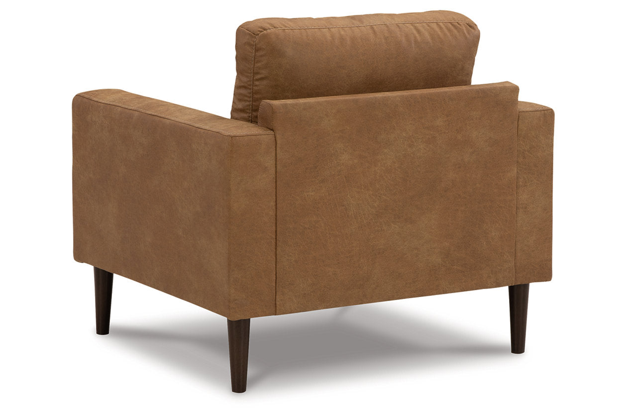 Telora Caramel Sofa, Loveseat, Chair and Ottoman - Ashley - Luna Furniture
