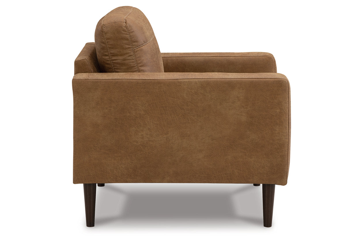 Telora Caramel Sofa, Loveseat, Chair and Ottoman - Ashley - Luna Furniture